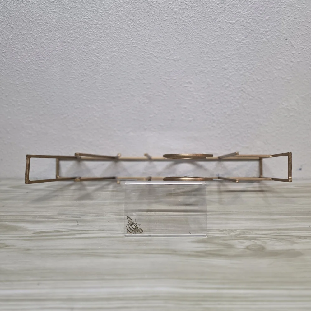 Home Decor 'WISH' Metal Artwork Goldtone Shelf Or Wall